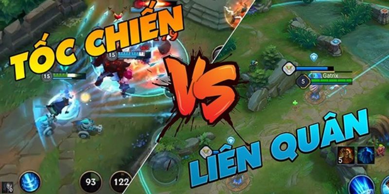 Bản đồ của Liên Quân và Tốc Chiến khá khác biệt